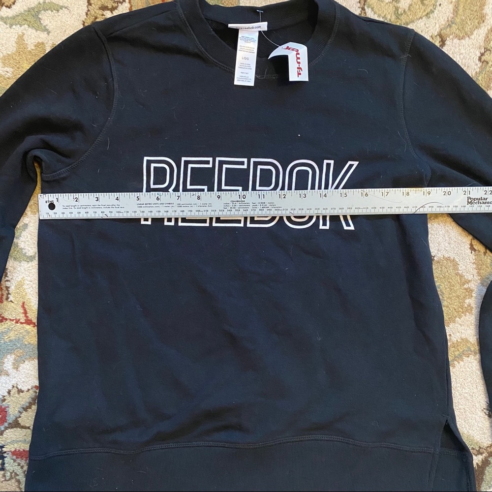Reebok sweatshirt black new large medium - Picture 2 of 3
